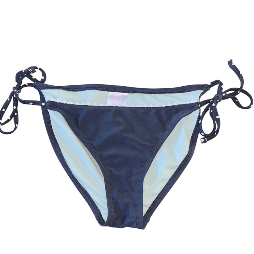 Xhilaration Dusy Purple Bikini Bottom with Polka Dot Ties Size Small